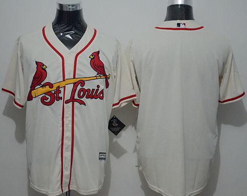Cardinals Blank Cream New Cool Base Stitched MLB Jersey - Click Image to Close